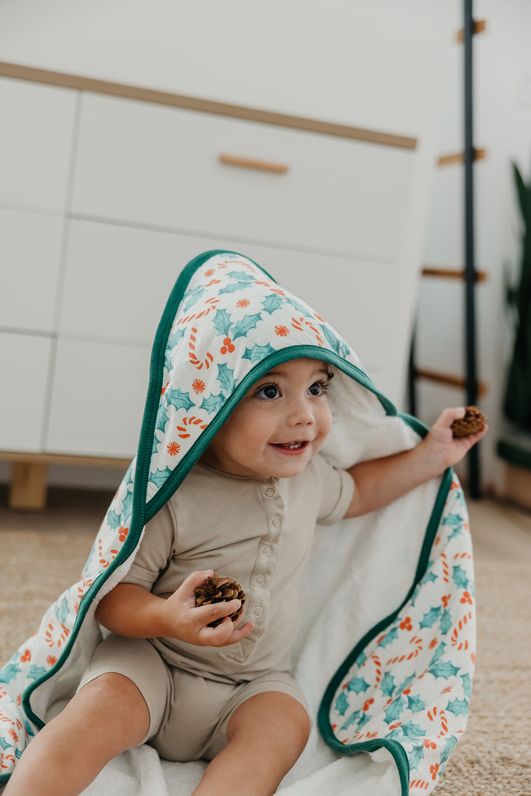 Copper Pearl Premium Knit Hooded Towel - Coral