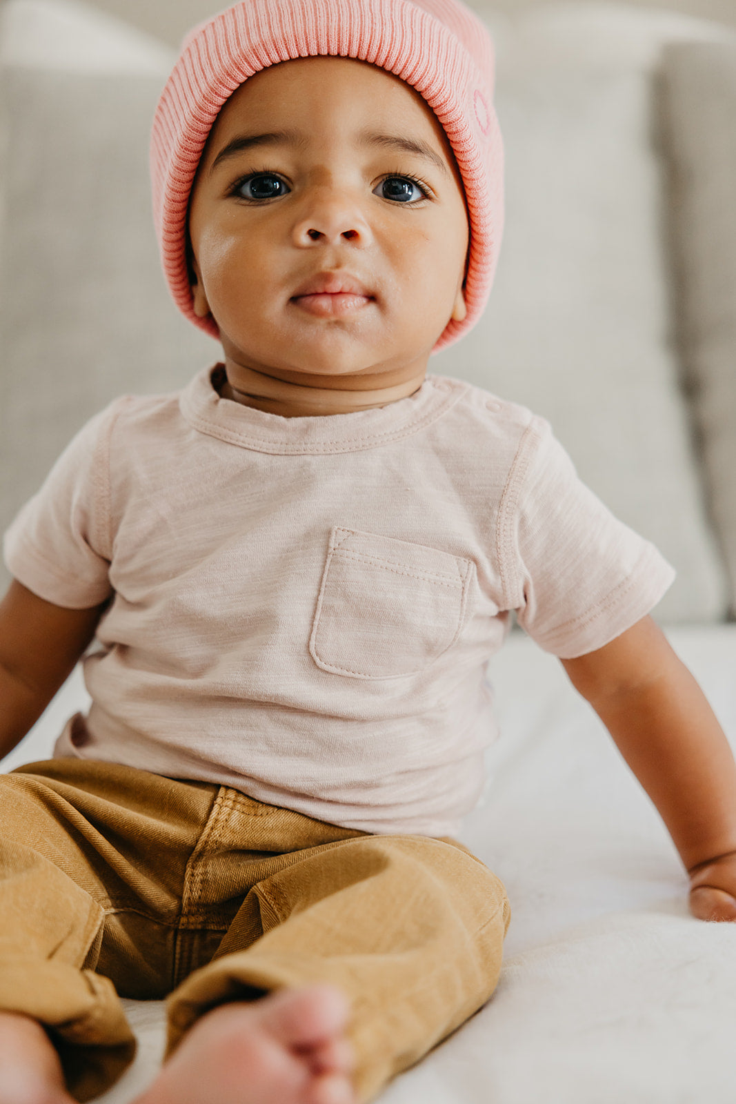 Cotton Pocket Tee Mae Copper Pearl