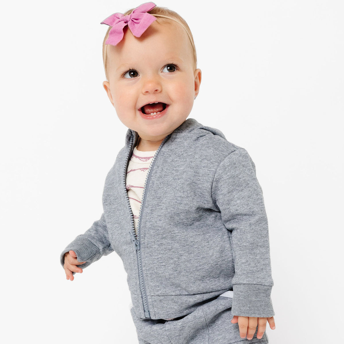 Zip-Up Hoodie - Gray – Copper Pearl