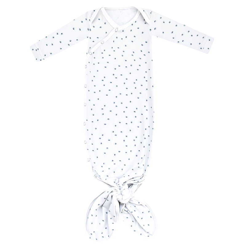 Newborn Knotted Gown - Haze