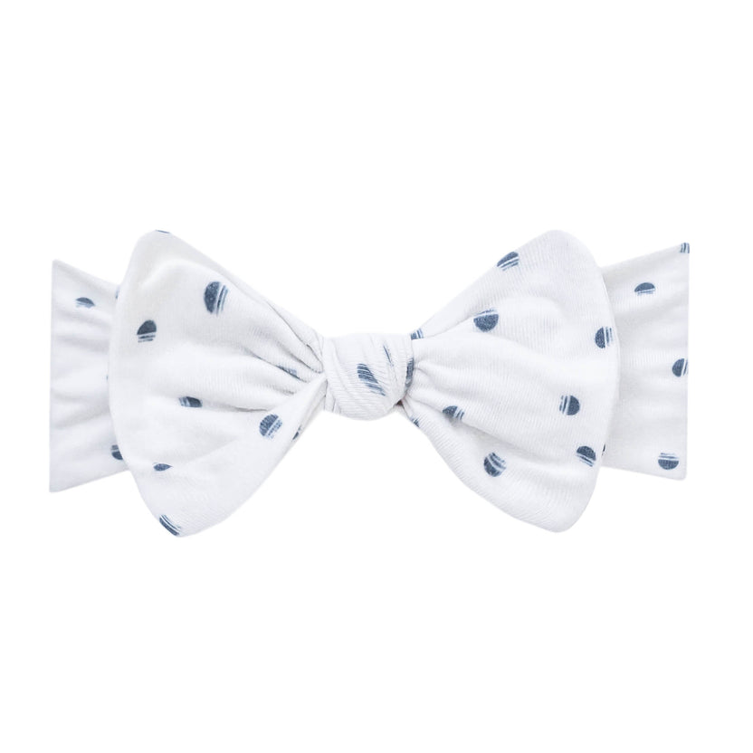 Knit Headband Bow Haze Copper Pearl