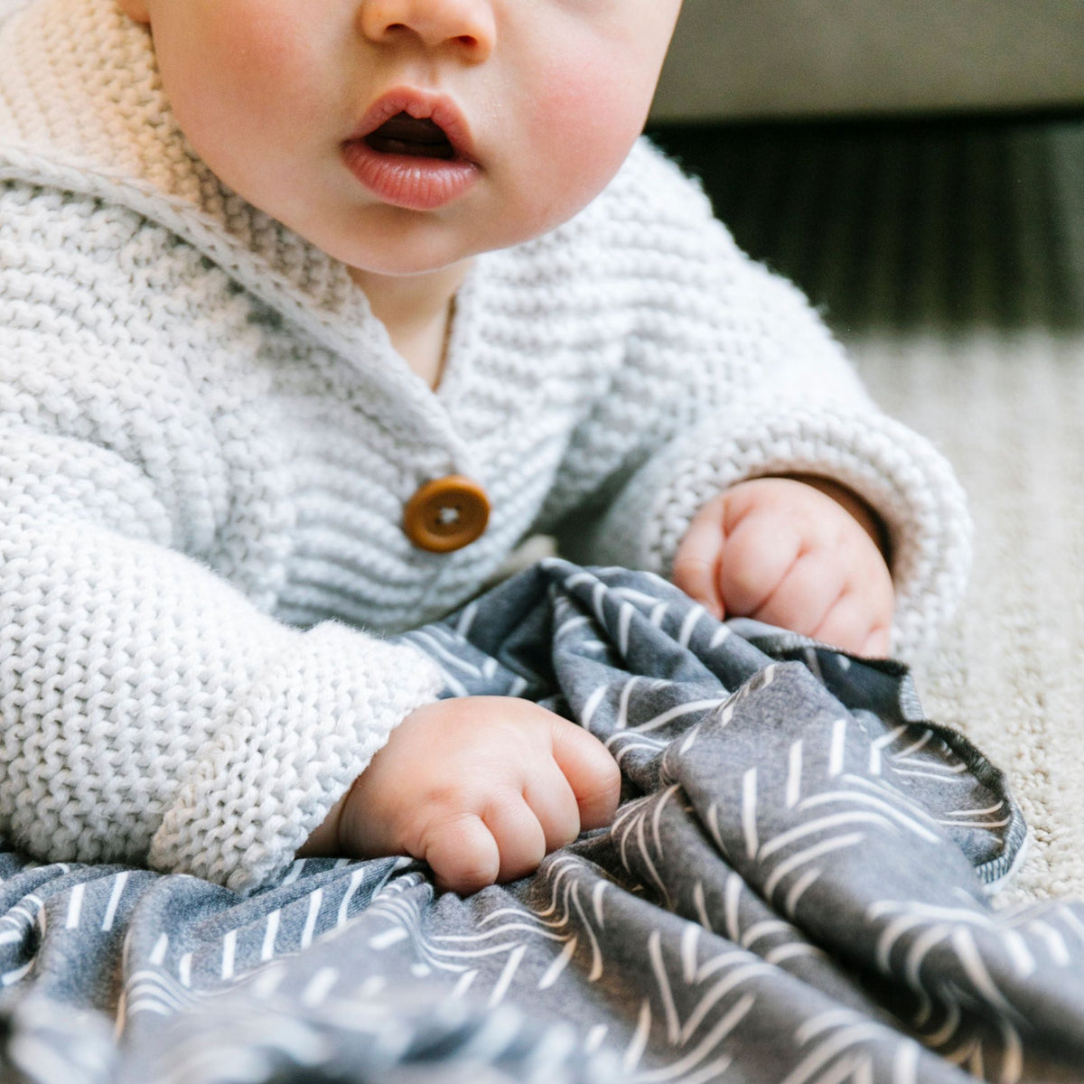 Knit Swaddle Blanket Canyon Copper Pearl 
