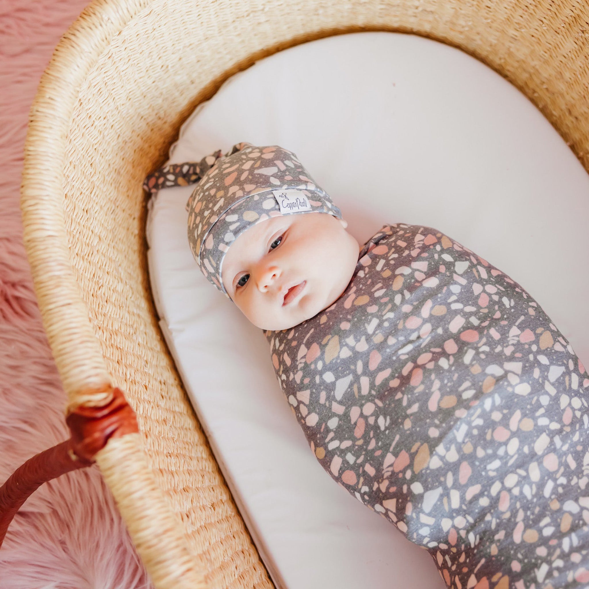 Knit Swaddle Blanket Gemini Copper Pearl 