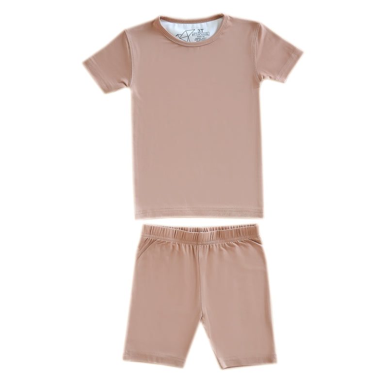 2pc Short Sleeve Pajama Set - Pecan