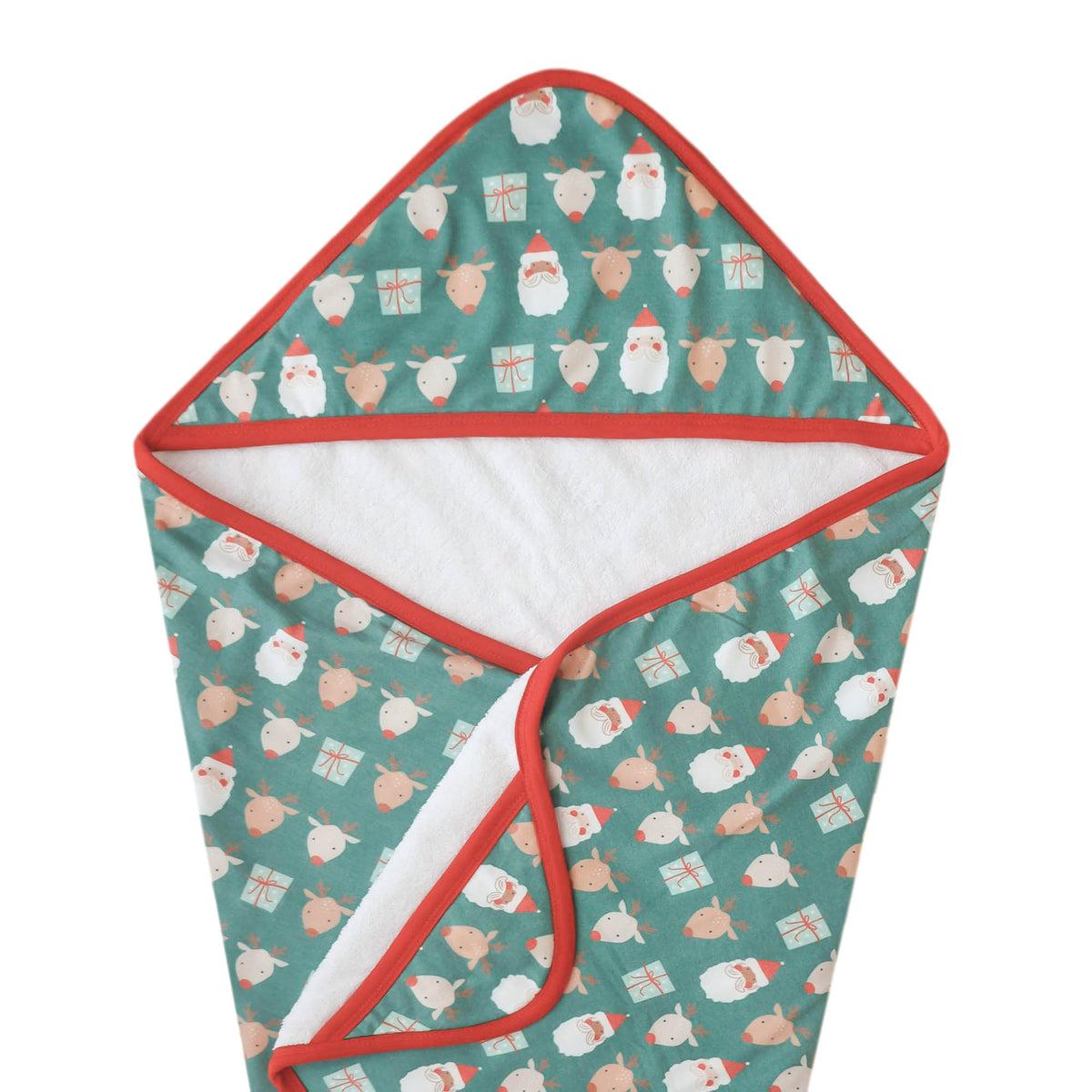 Premium Knit Hooded Towel Prancer Copper Pearl