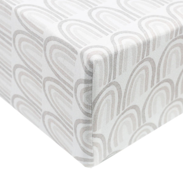 Copper Pearl Cotton Fitted Crib Sheet - North