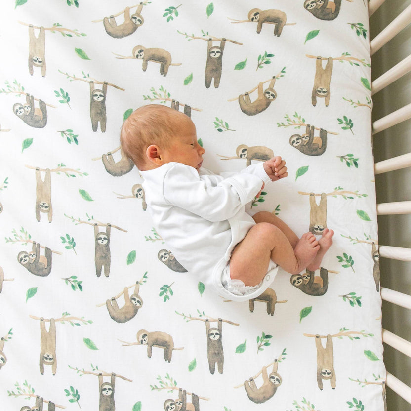 Copper Pearl Cotton Fitted Crib Sheet - Noah