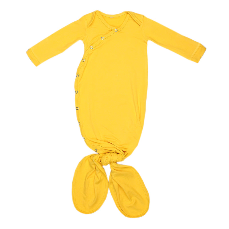 Newborn Knotted Gown - Banana