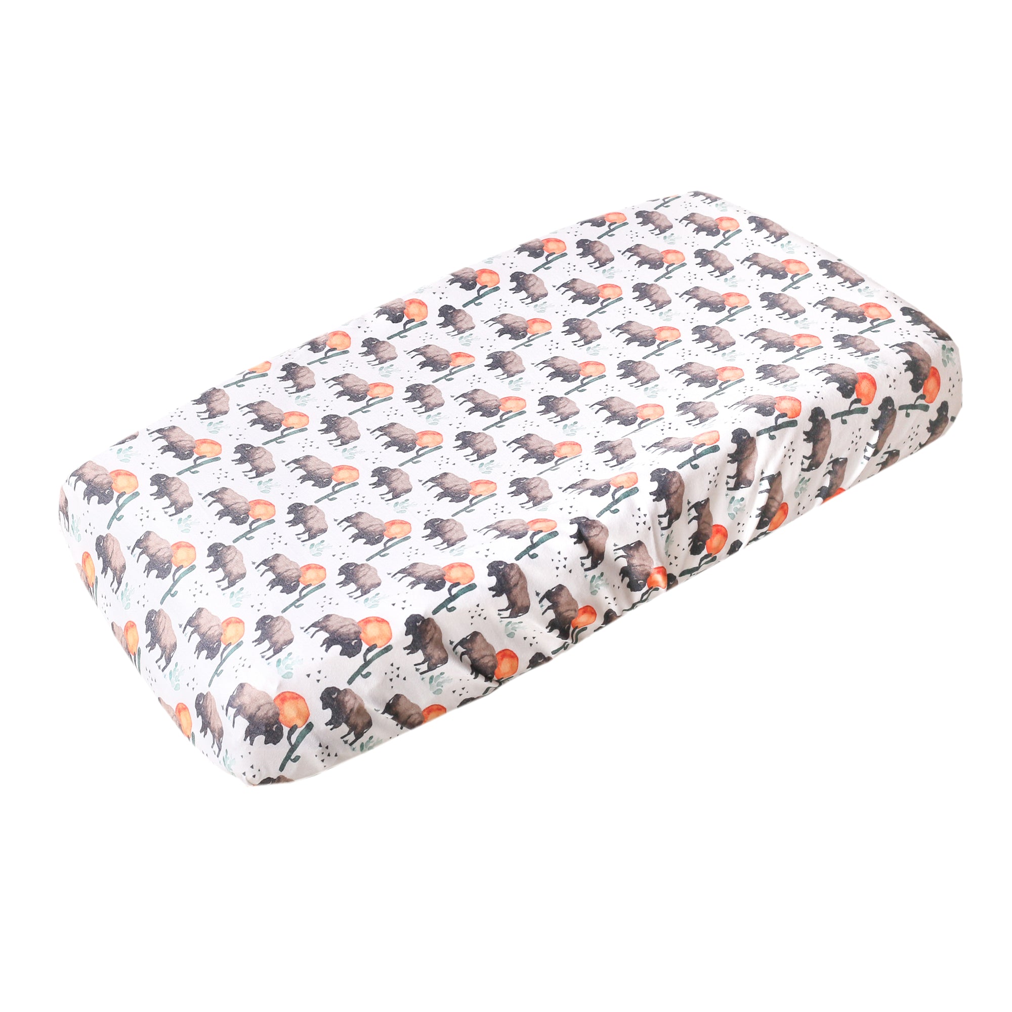 Premium Knit Diaper Changing Pad Cover - Bison