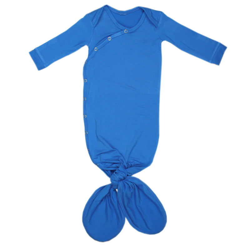 Newborn Knotted Gown - Blueberry