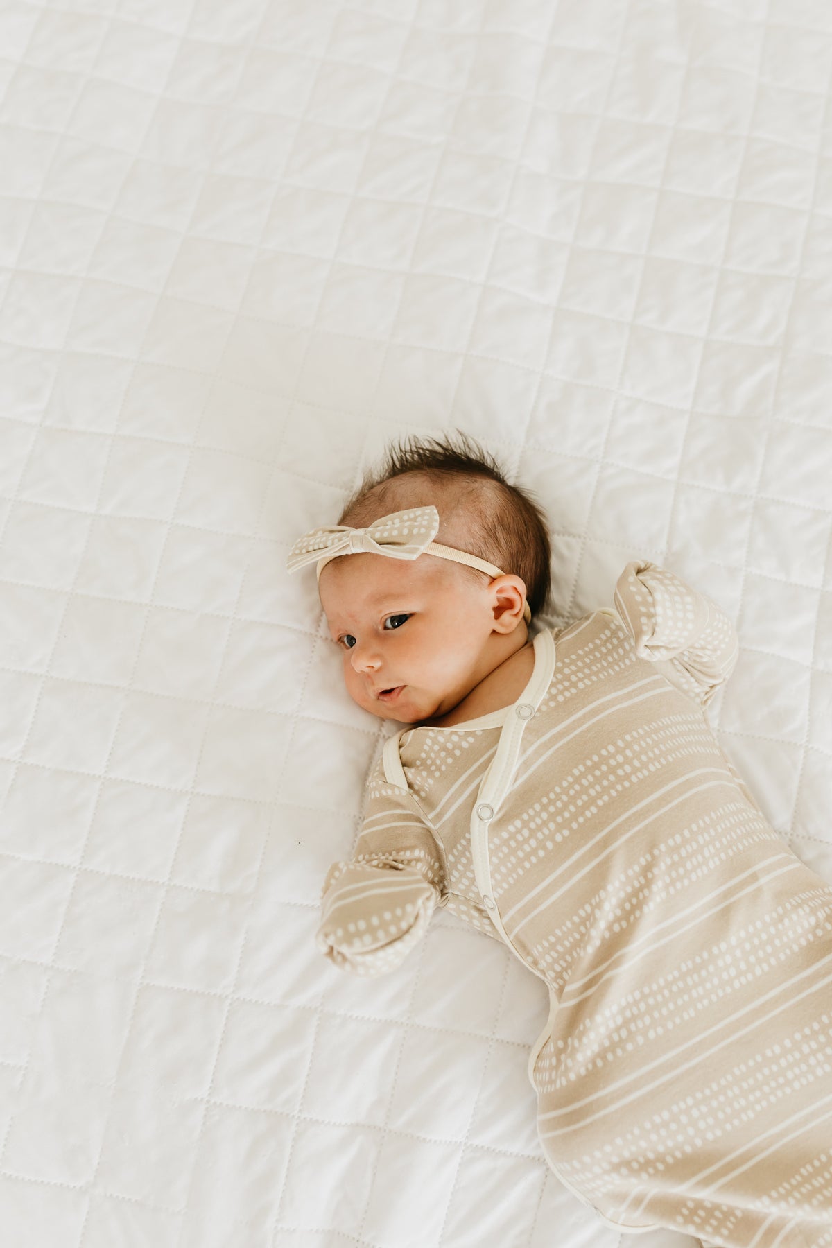 Newborn Knotted Gown - Clay