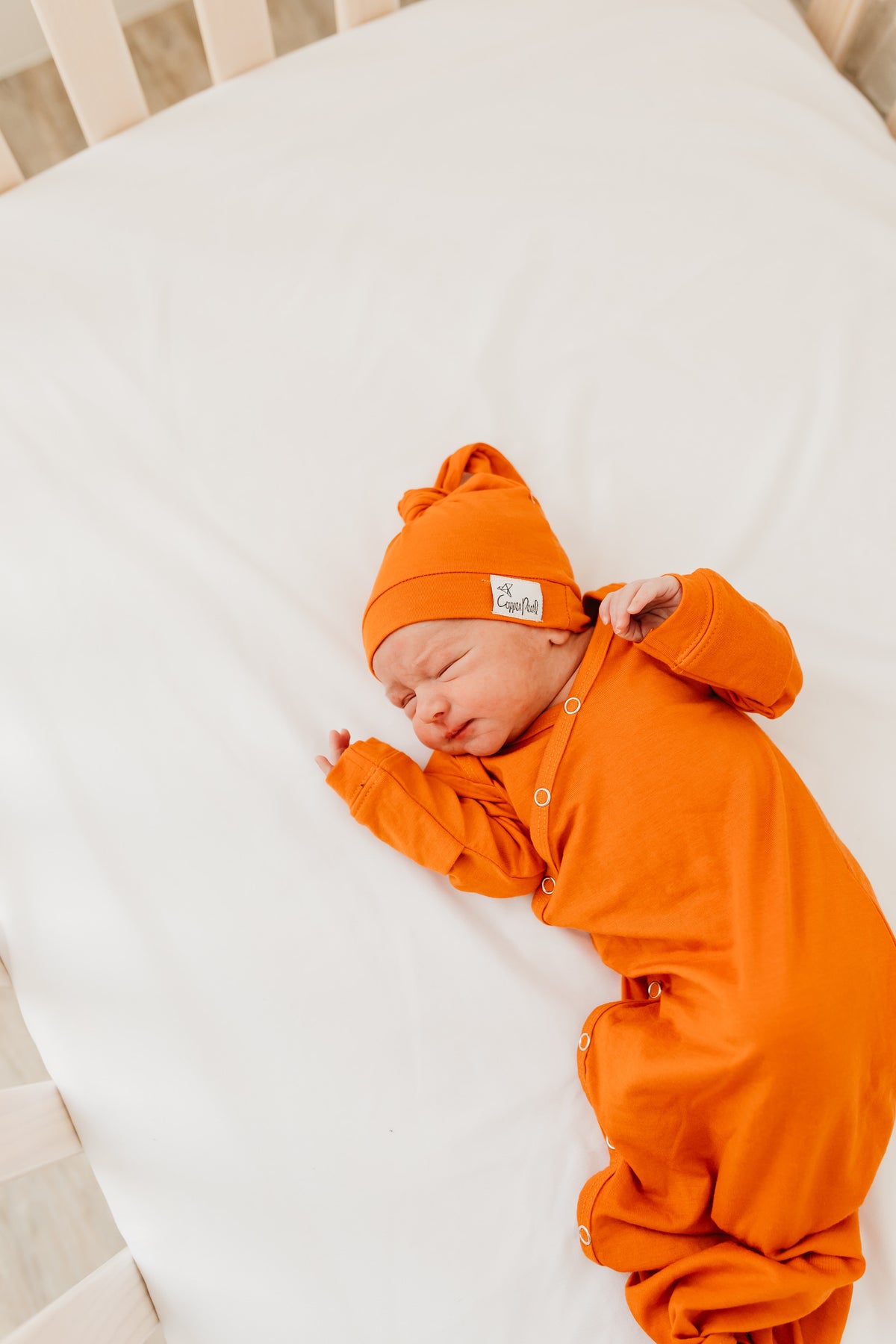 Newborn Knotted Gown - Blaze
