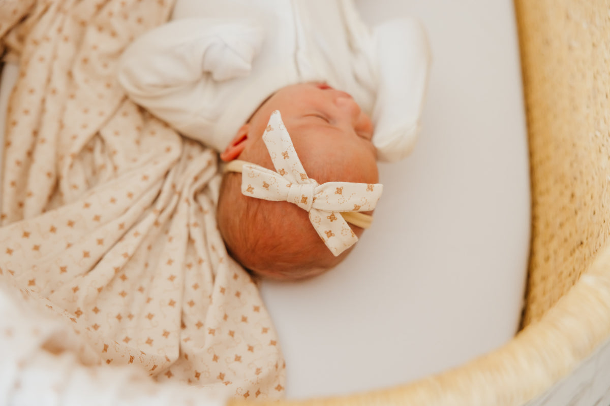 Ribbon Nylon Bow Hunnie Copper Pearl