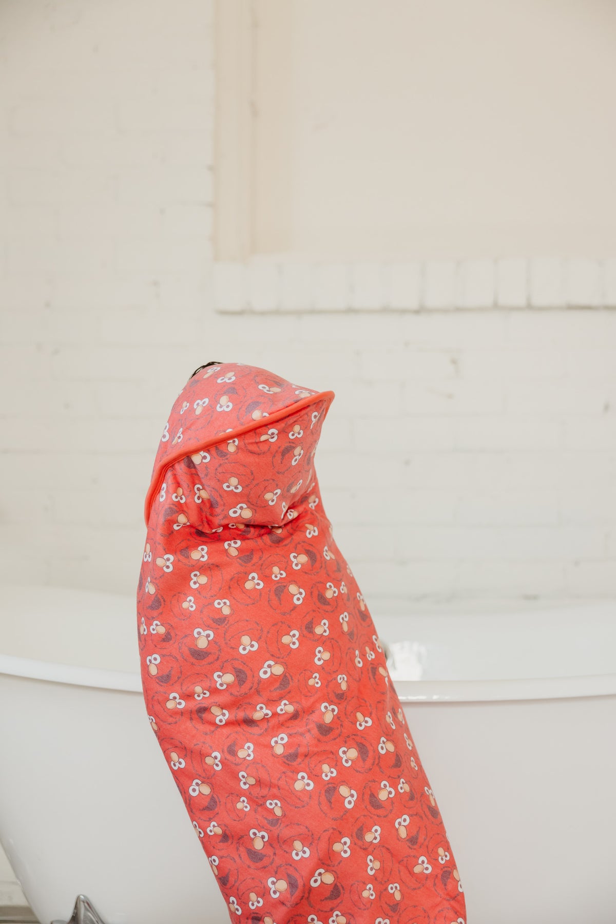 Premium Knit Hooded Towel - Elmo