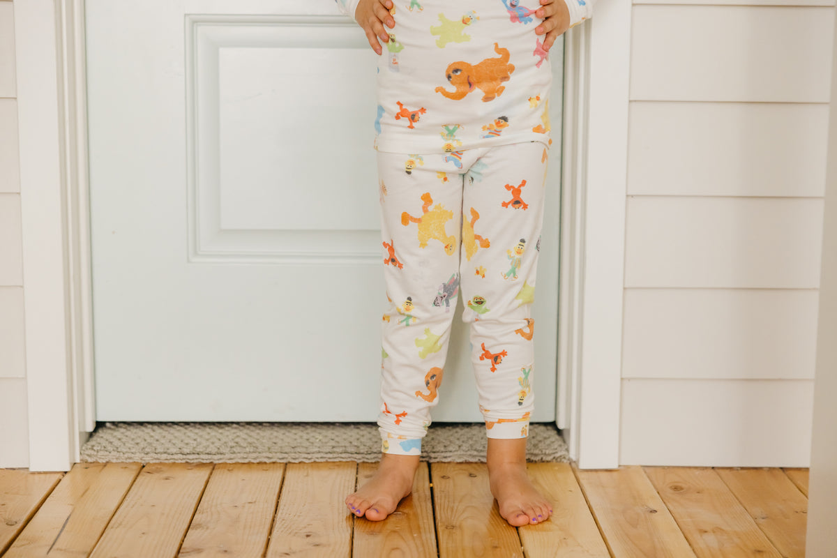 2pc Long Sleeve Pajama Set - Sesame Friends – Copper Pearl