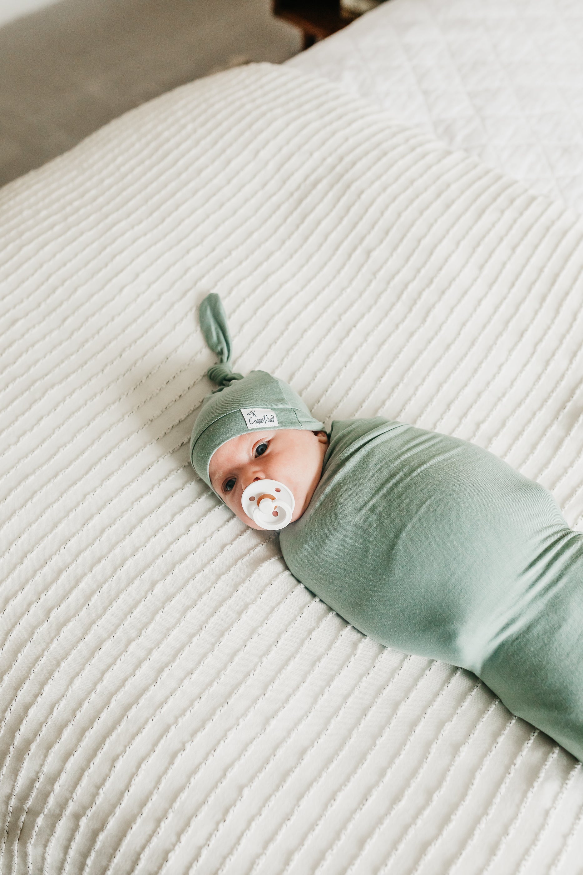 Knit Swaddle Blanket Briar Copper Pearl