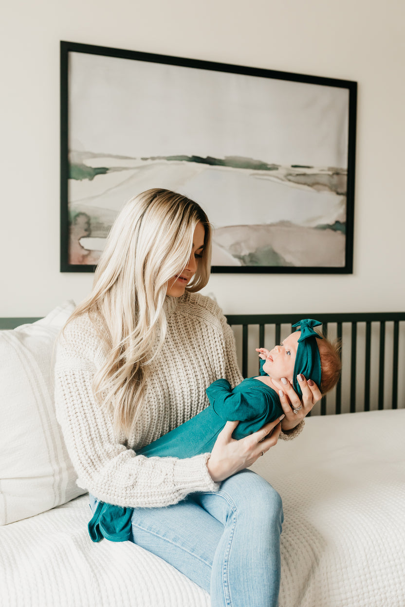 Newborn Knotted Gown Jaspar Copper Pearl