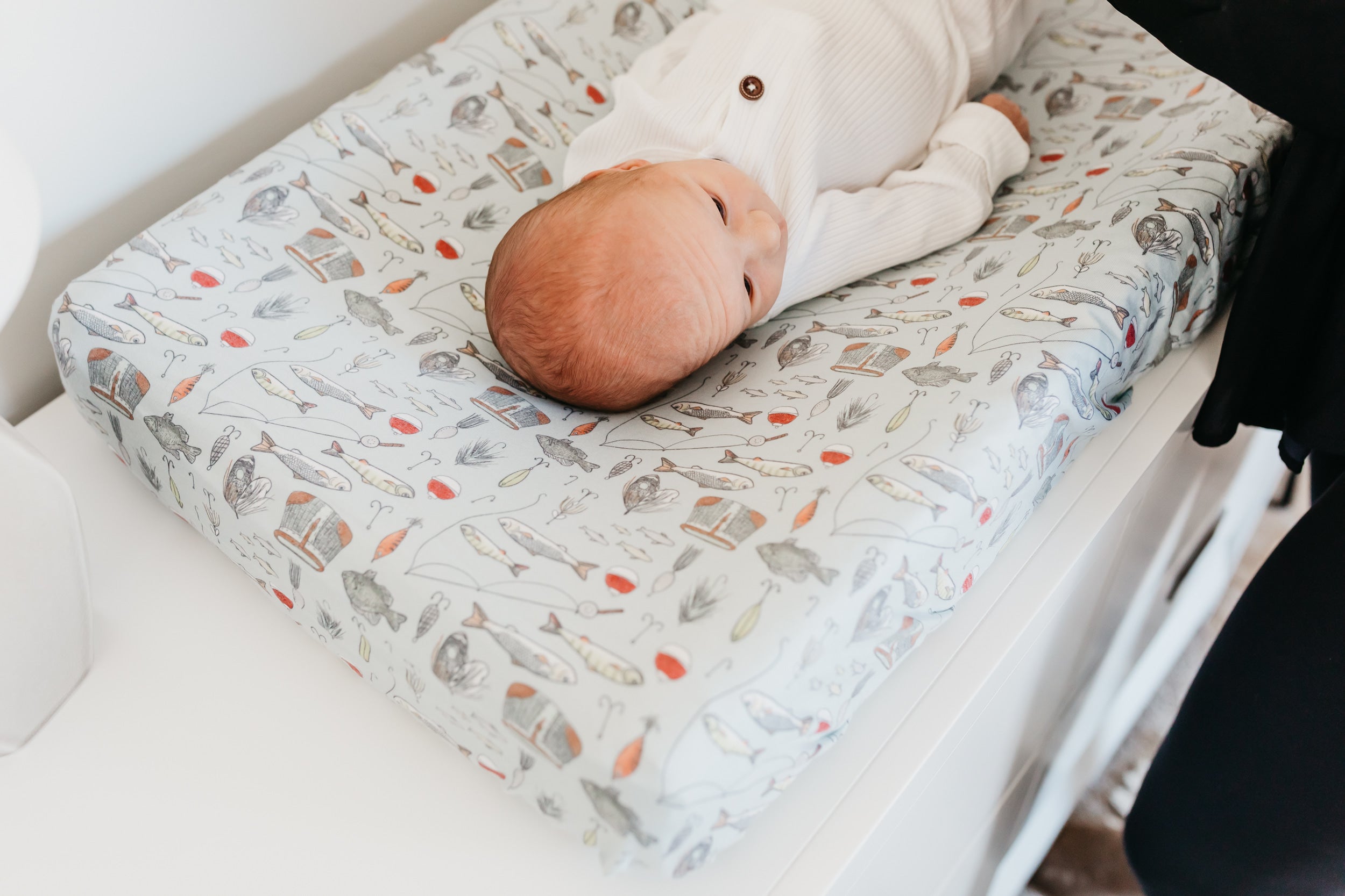 Premium Knit Diaper Changing Pad Cover - Trout