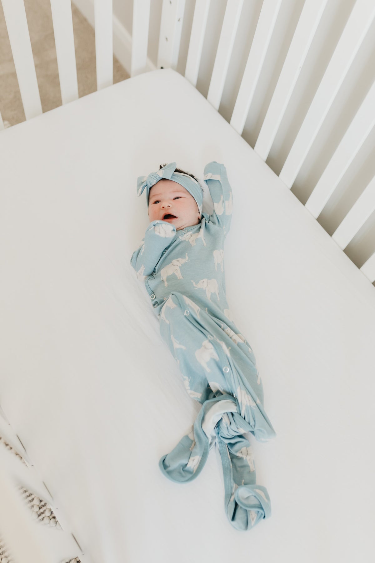 Newborn Knotted Gown - Peanut