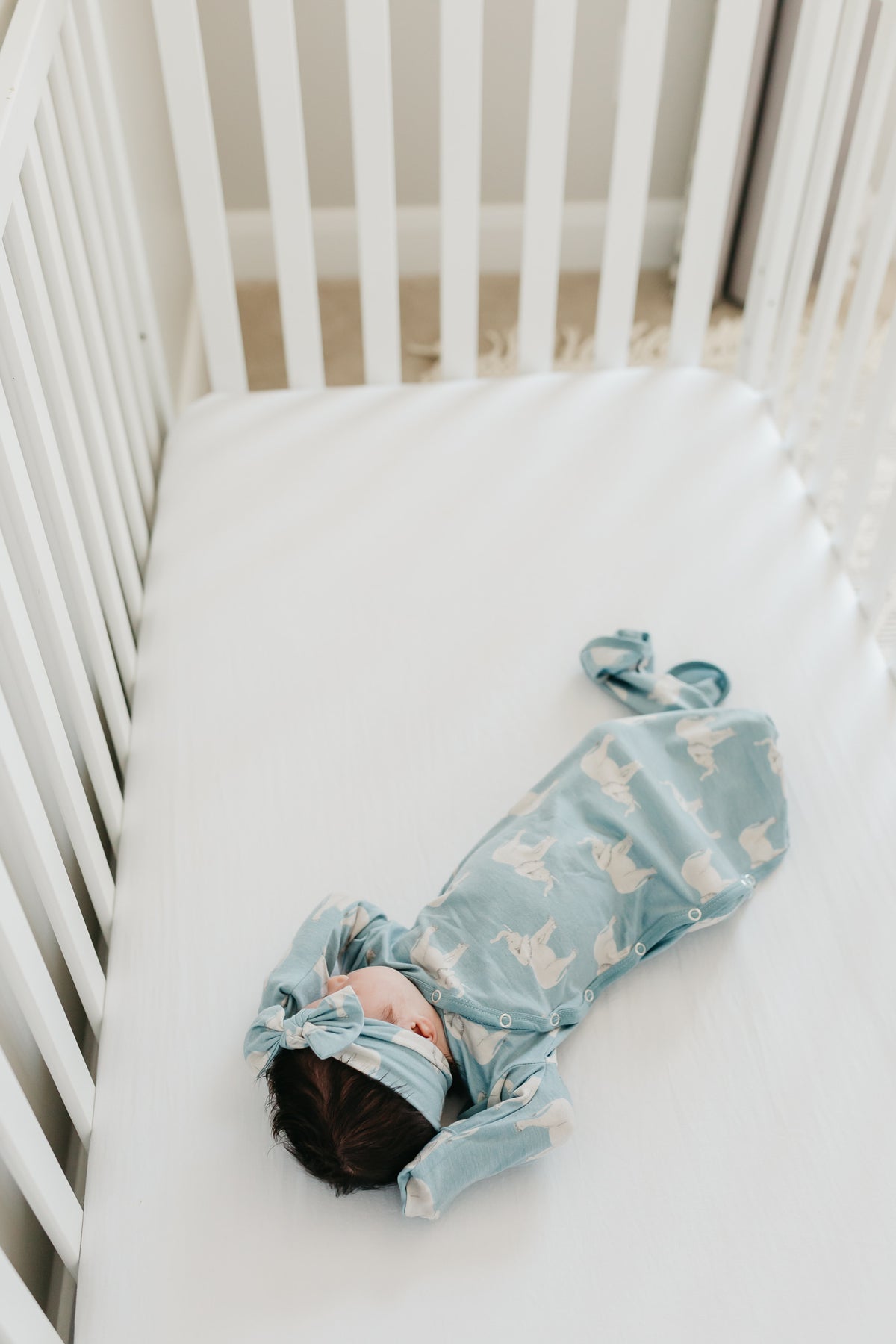Newborn Knotted Gown - Peanut