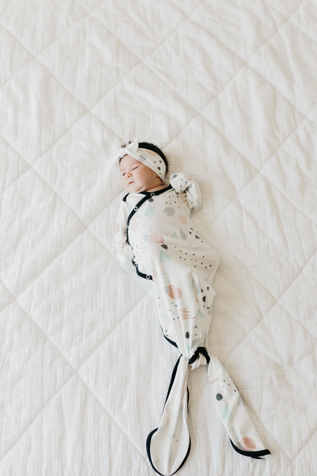 Newborn Knotted Gown - Bayside