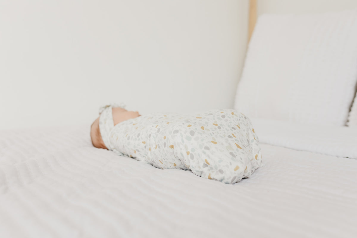 Knit Headband Bow Arlo Copper Pearl