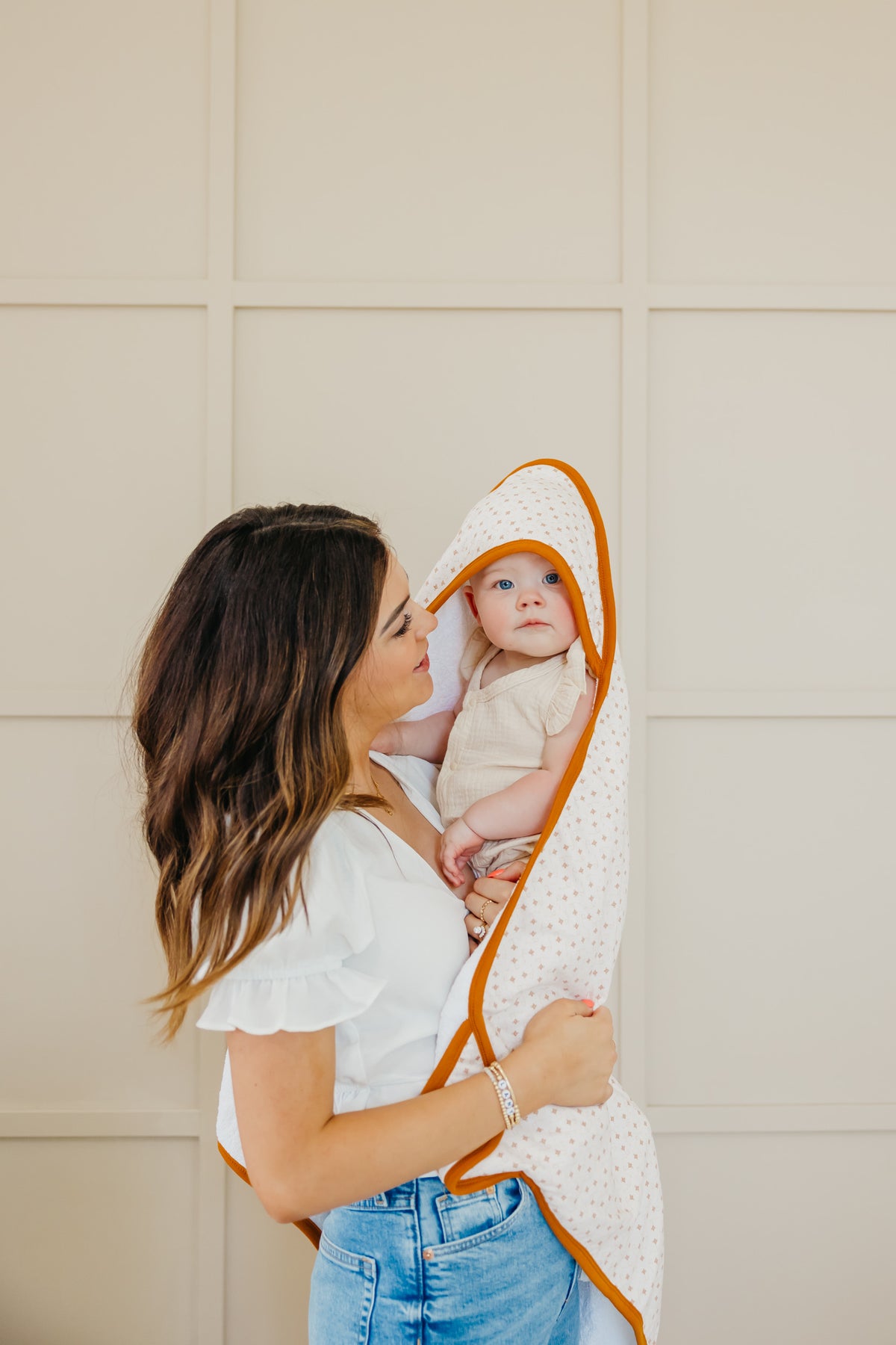 Premium Knit Hooded Towel Hunnie Copper Pearl