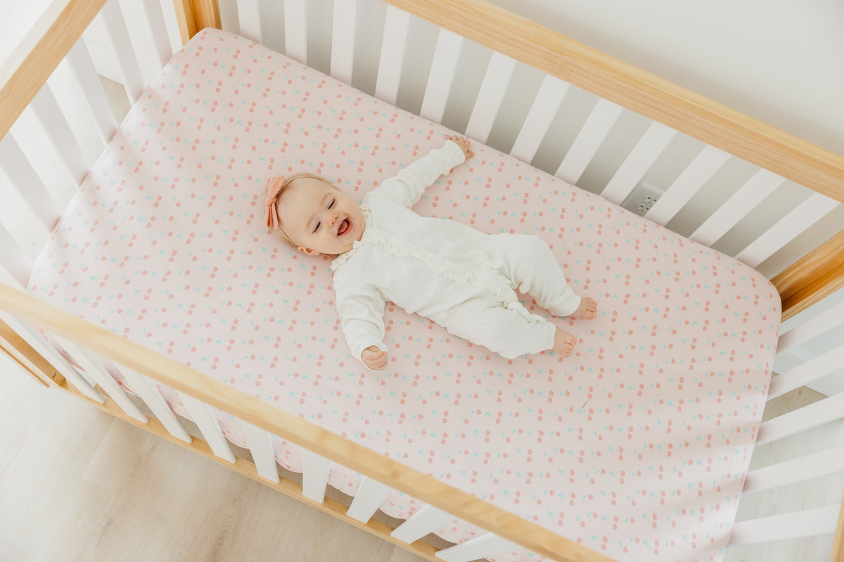 Premium Knit Fitted Crib Sheet - Cheery