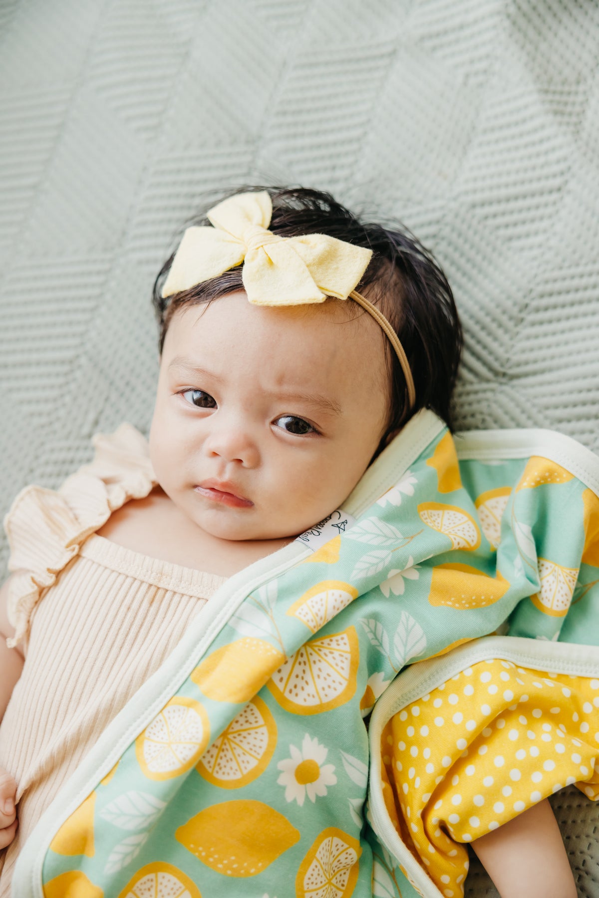 ThreeLayer Security Blanket Set Lemon Copper Pearl