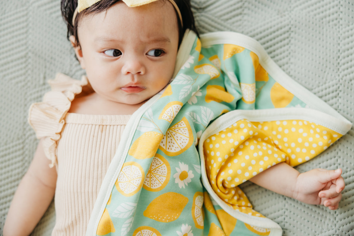 ThreeLayer Security Blanket Set Lemon Copper Pearl