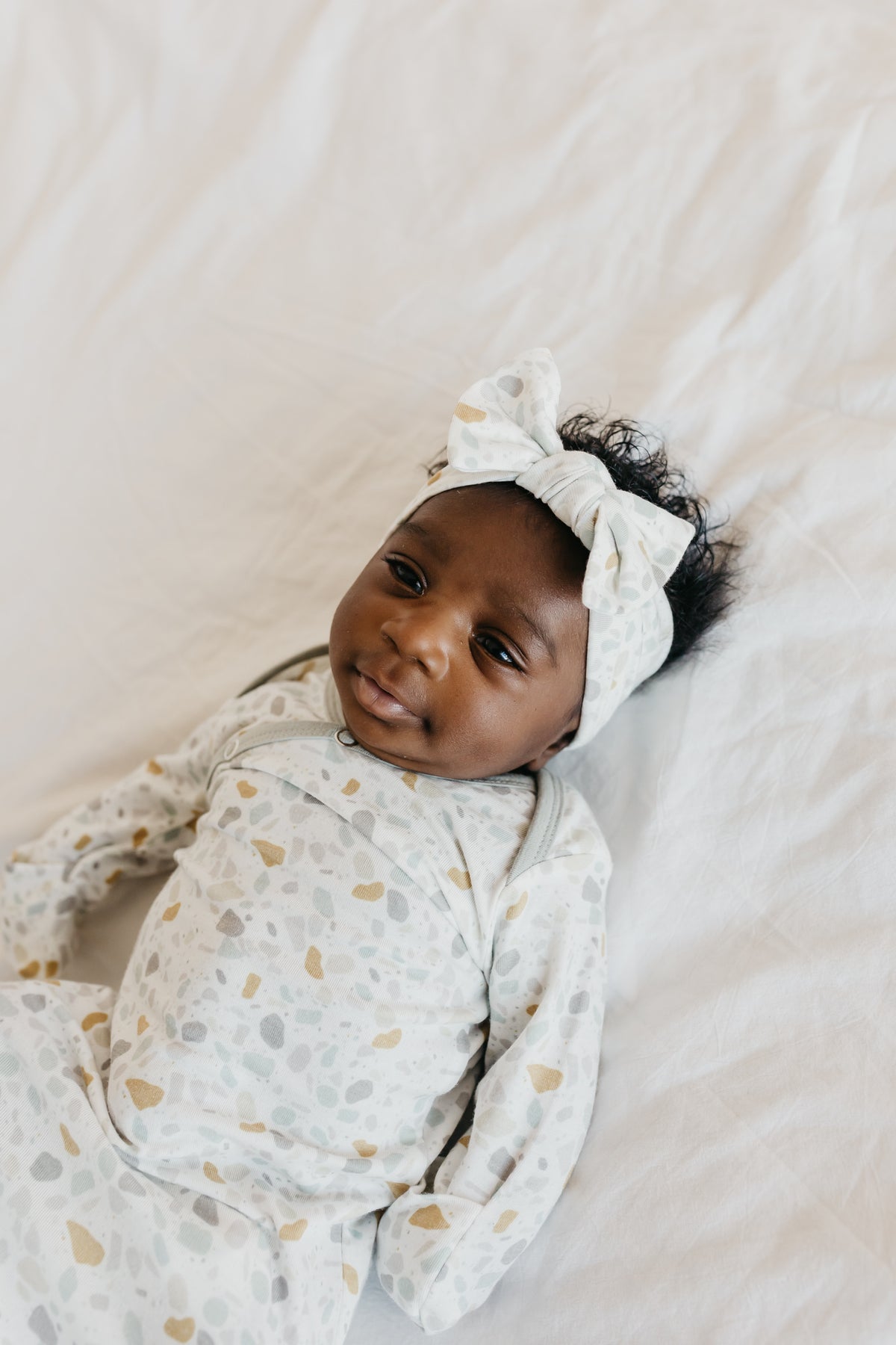 Newborn Knotted Gown Arlo Copper Pearl