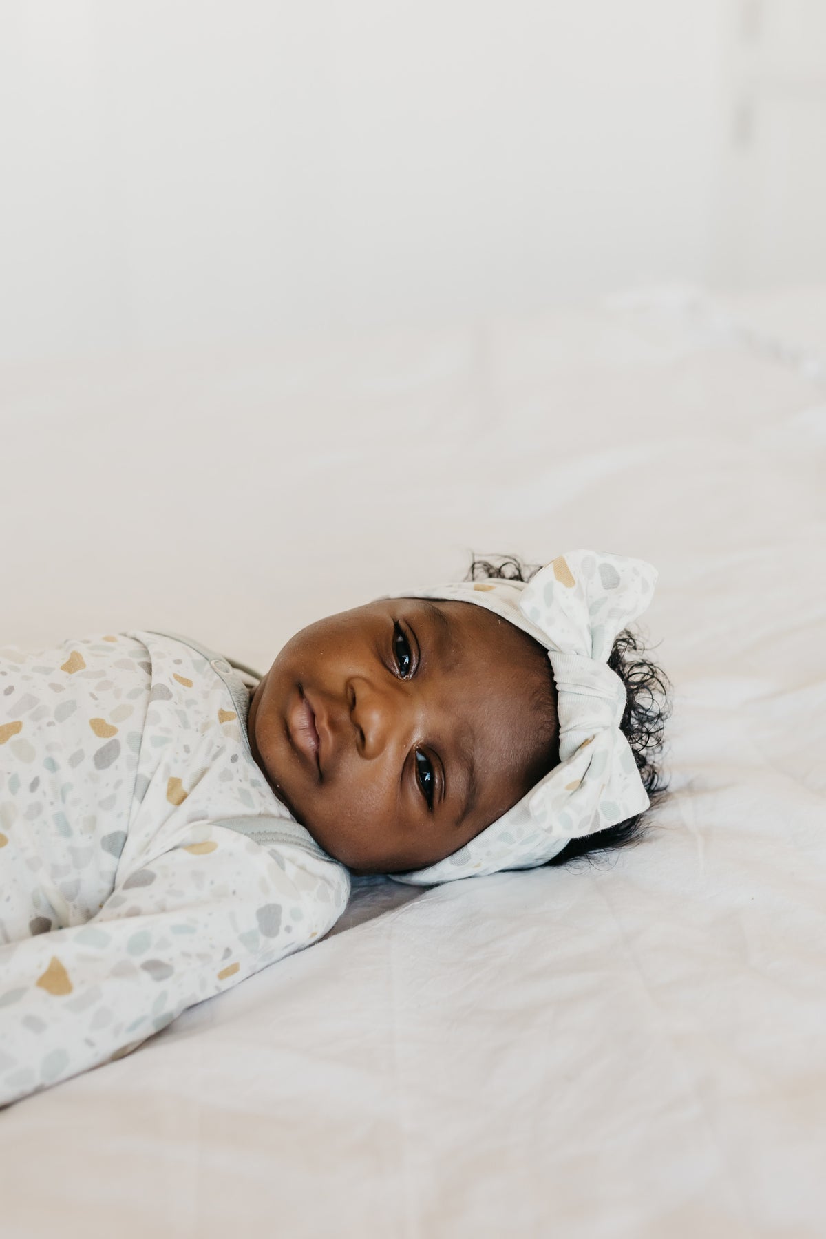 Knit Headband Bow Arlo Copper Pearl