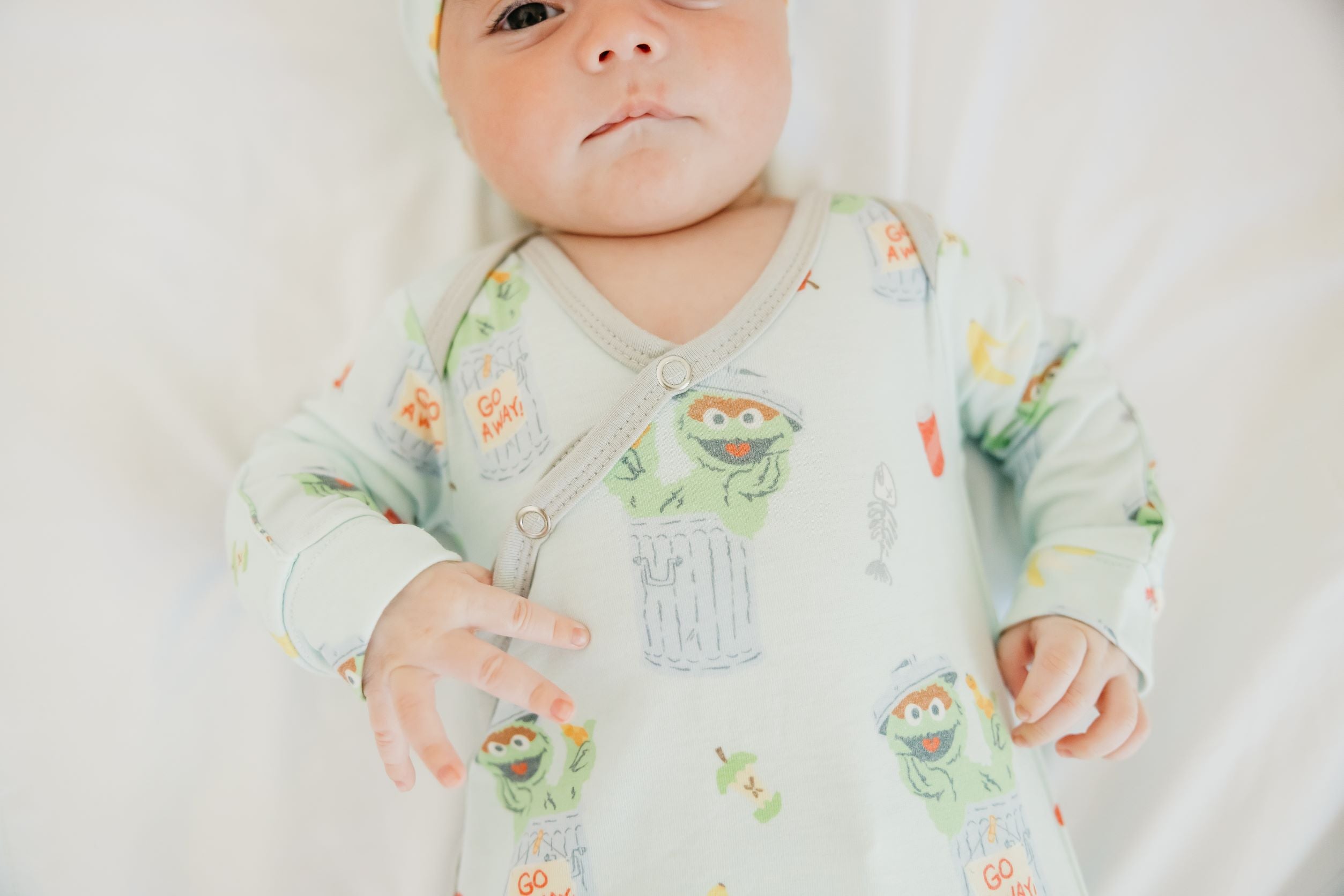 Newborn Knotted Gown - Oscar the Grouch