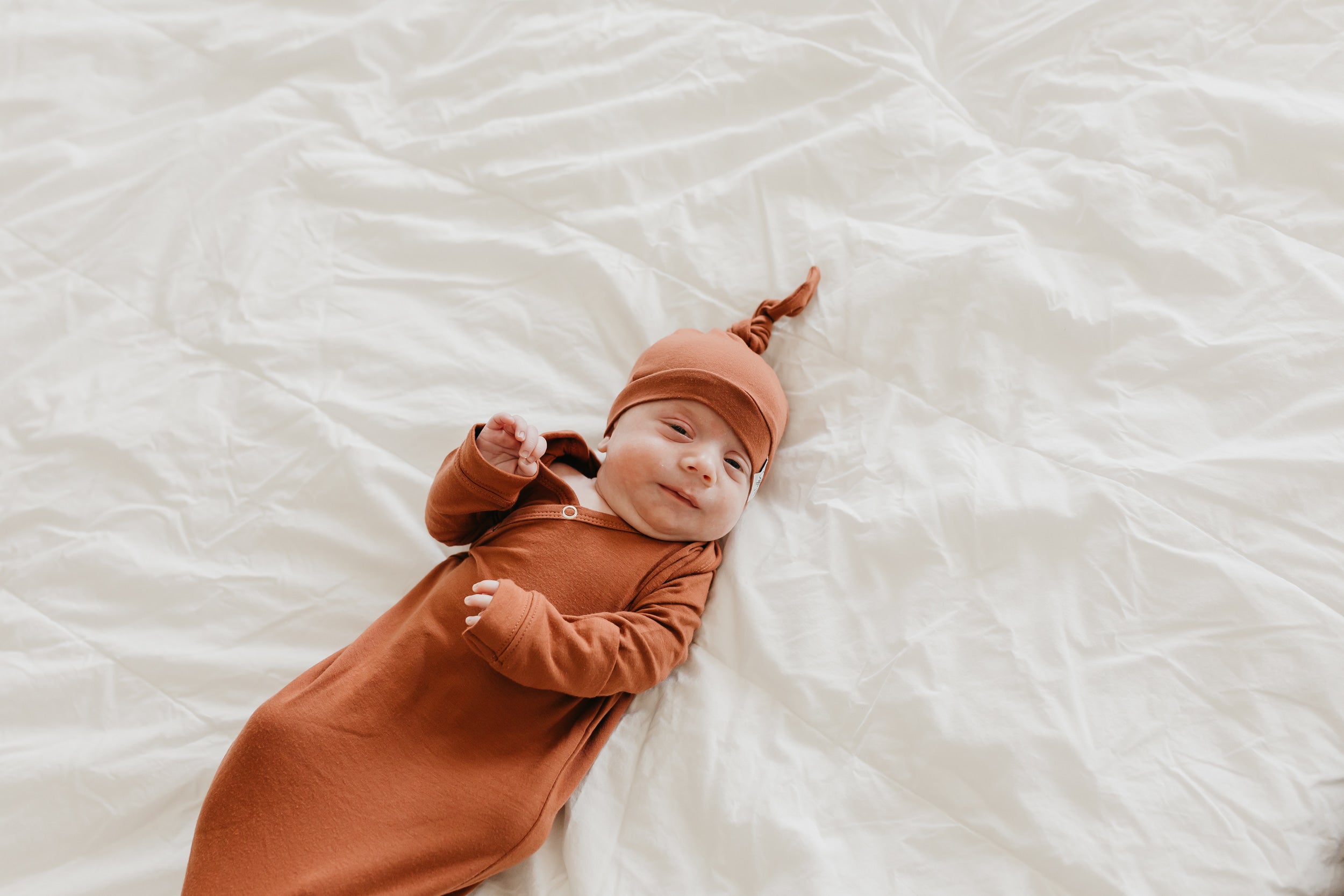 Newborn Knotted Gown - Moab