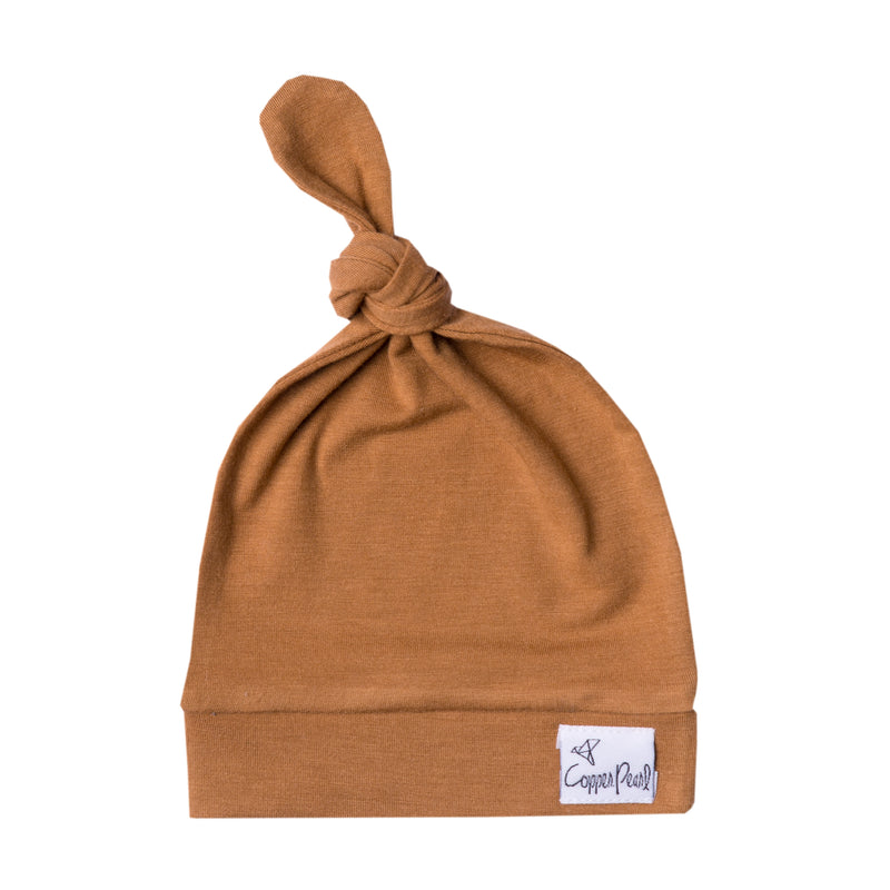 Top Knot Hat - Camel
