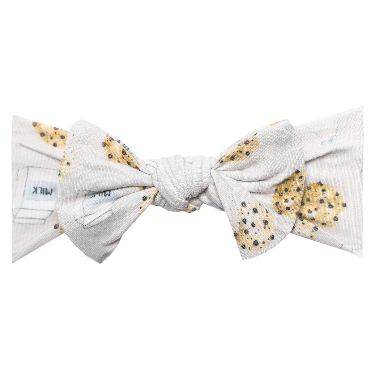 Knit Headband Bow Chip Copper Pearl