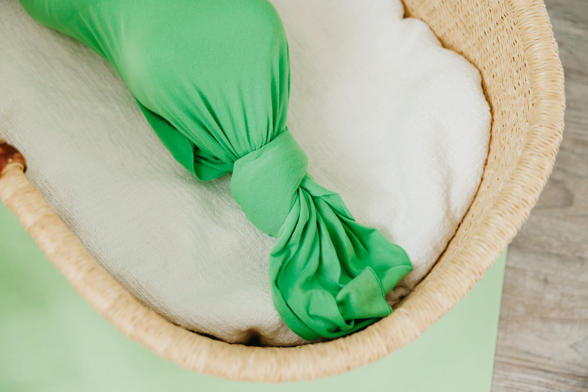Knit Swaddle Blanket - Lime