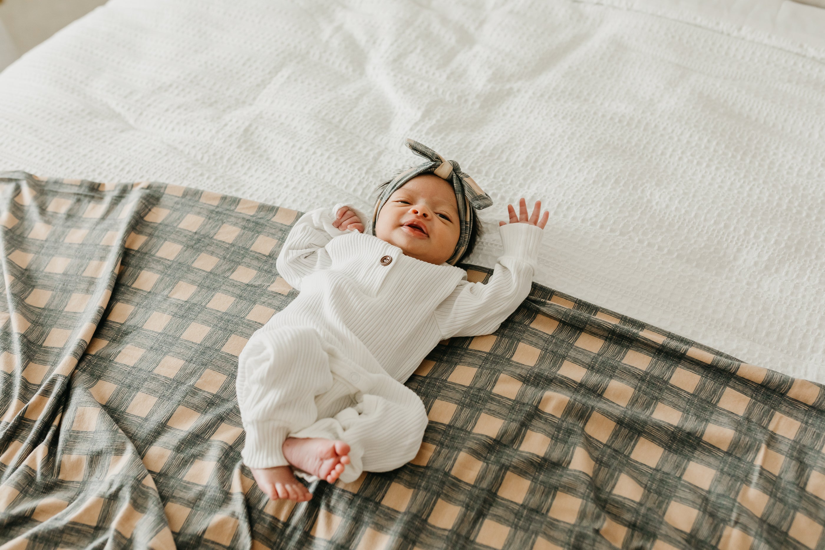 Knit Swaddle Blanket Billy Copper Pearl