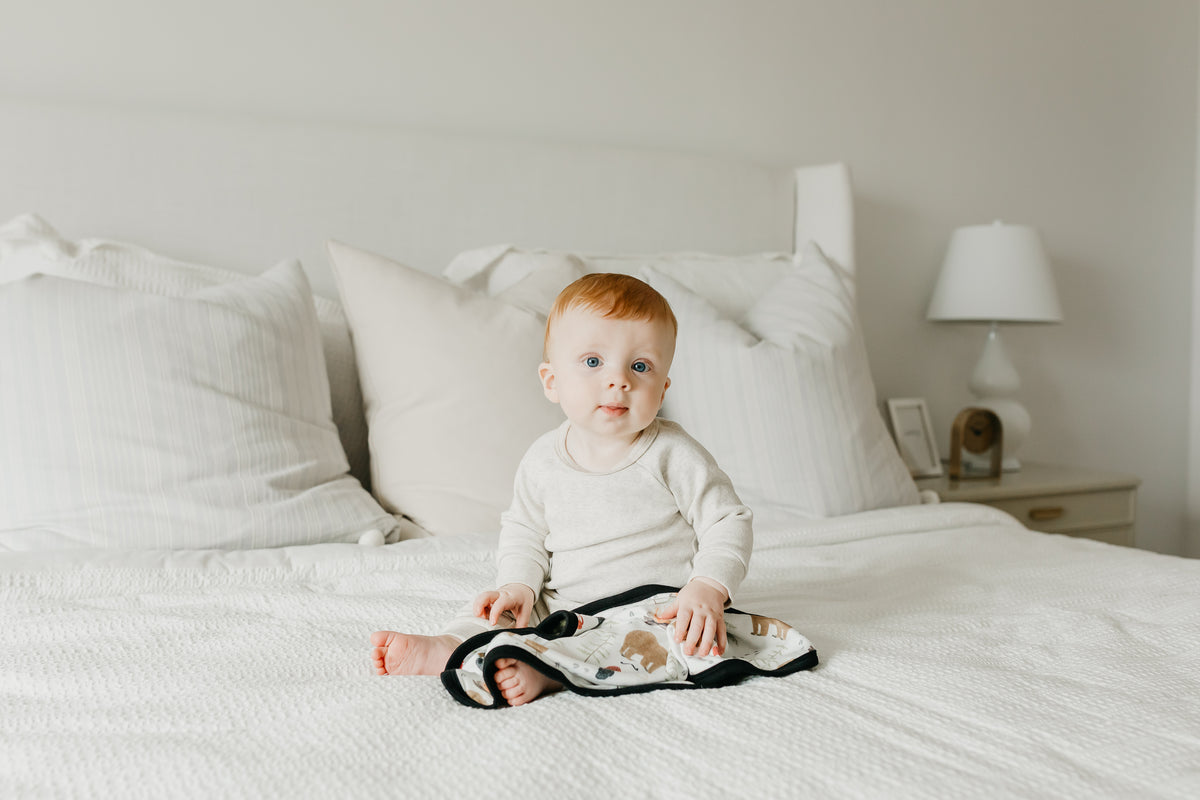 ThreeLayer Security Blanket Set Lumberjack Copper Pearl