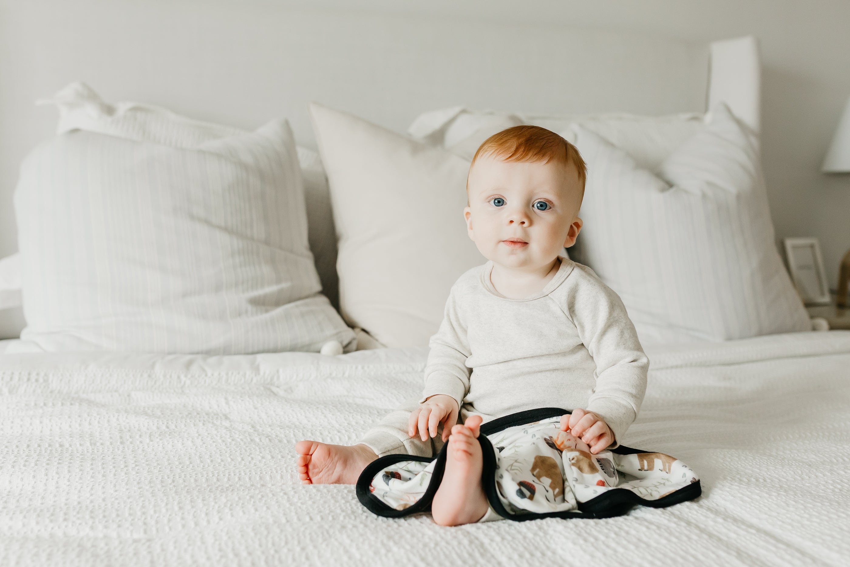 ThreeLayer Security Blanket Set Lumberjack Copper Pearl