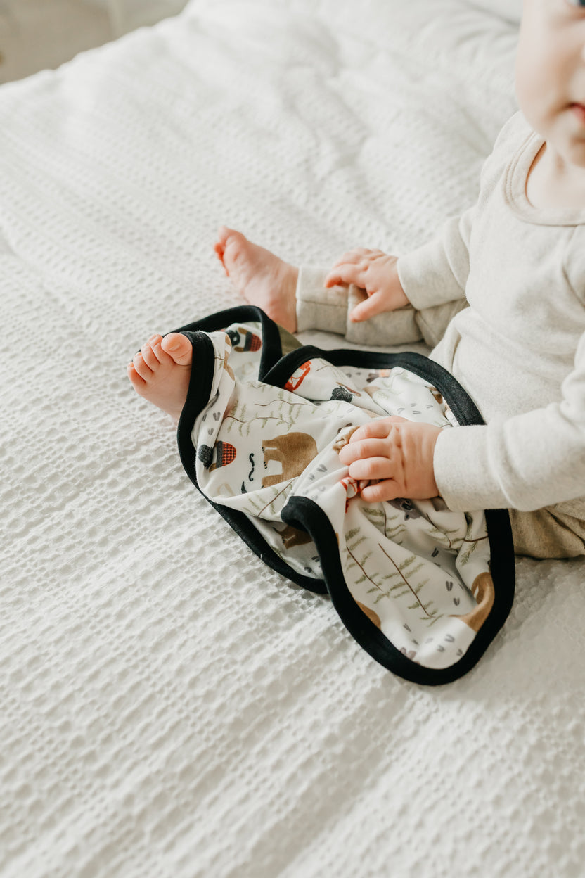 ThreeLayer Security Blanket Set Lumberjack Copper Pearl