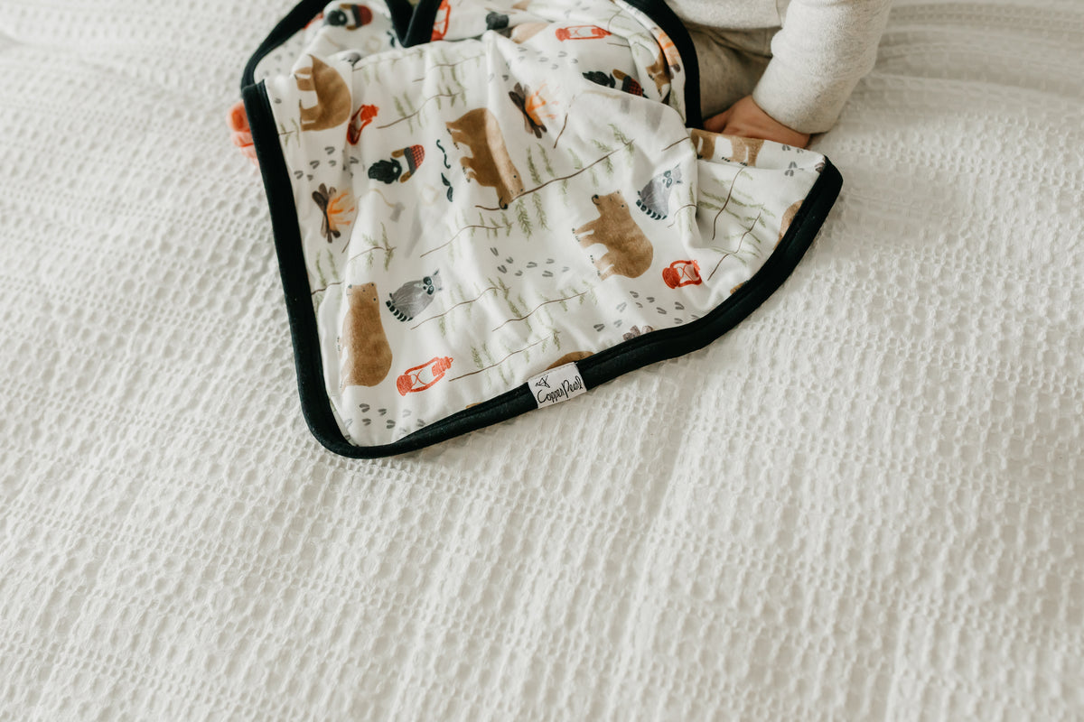 ThreeLayer Security Blanket Set Lumberjack Copper Pearl