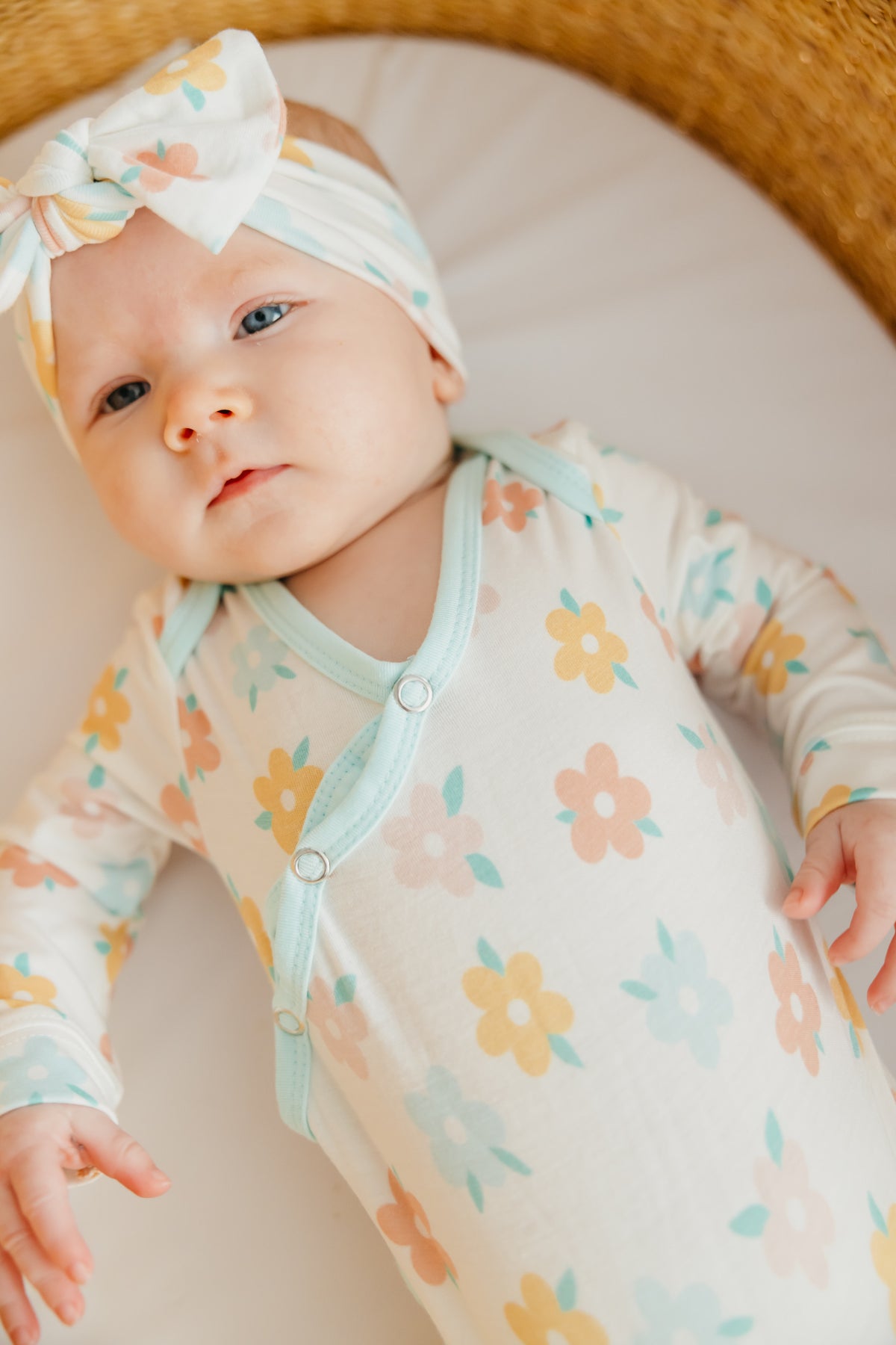 Newborn Knotted Gown - Daisy