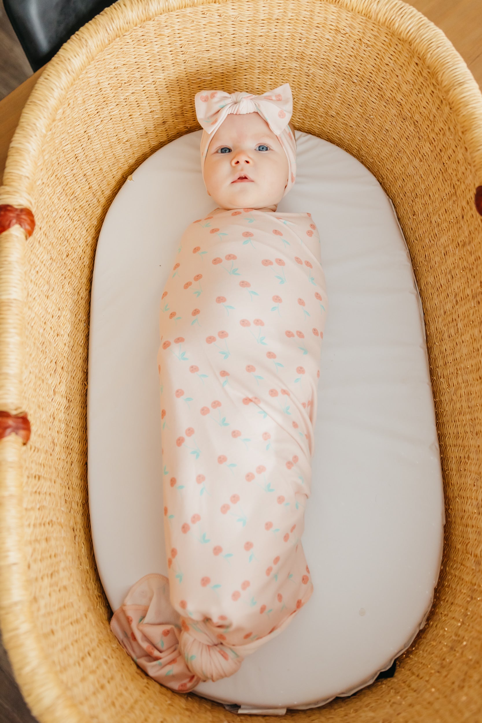 Knit Swaddle Blanket - Cheery