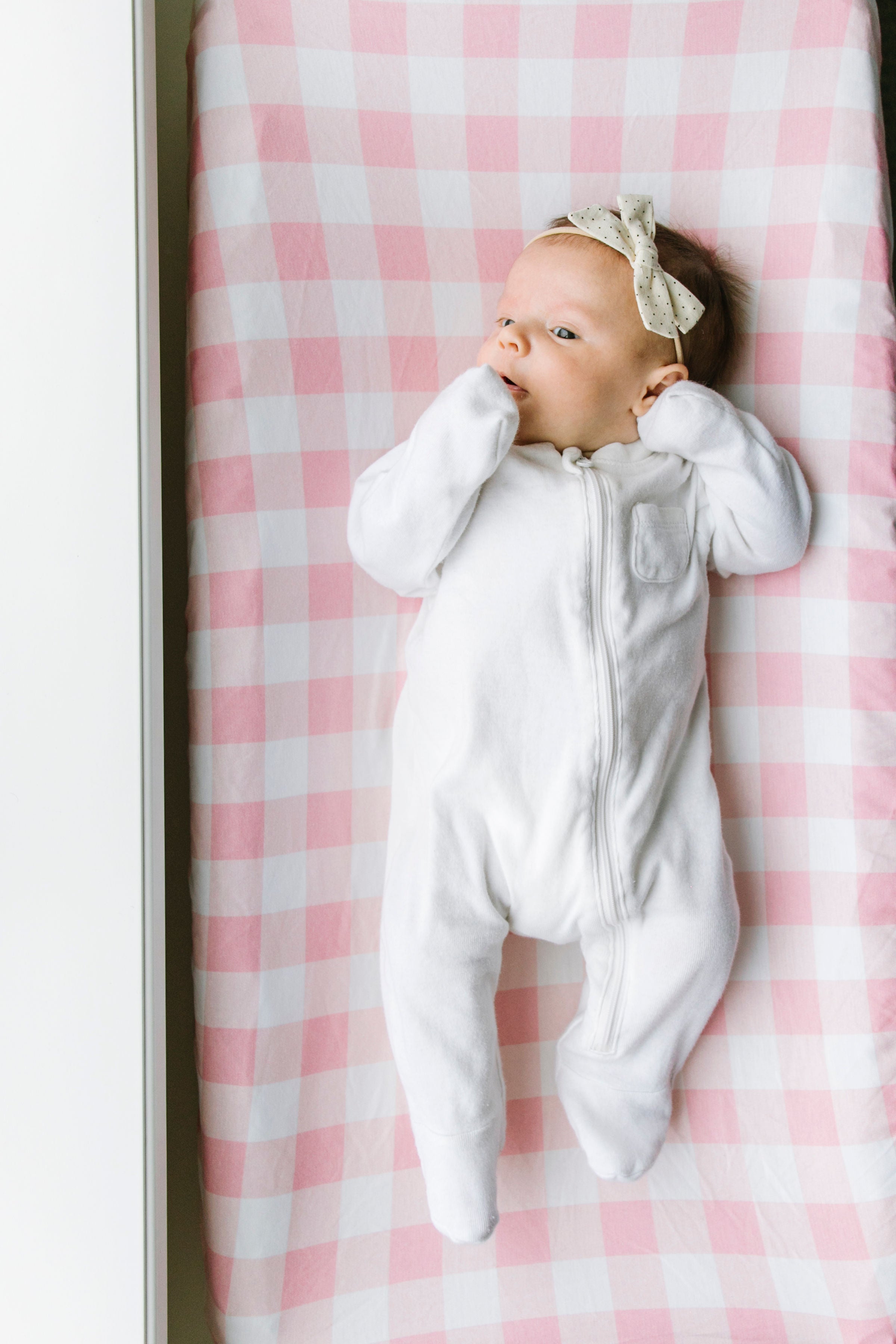 Premium Knit Diaper Changing Pad Cover London Copper Pearl