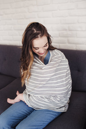 Charcoal Grey Scarf / Breastfeeding Coverup