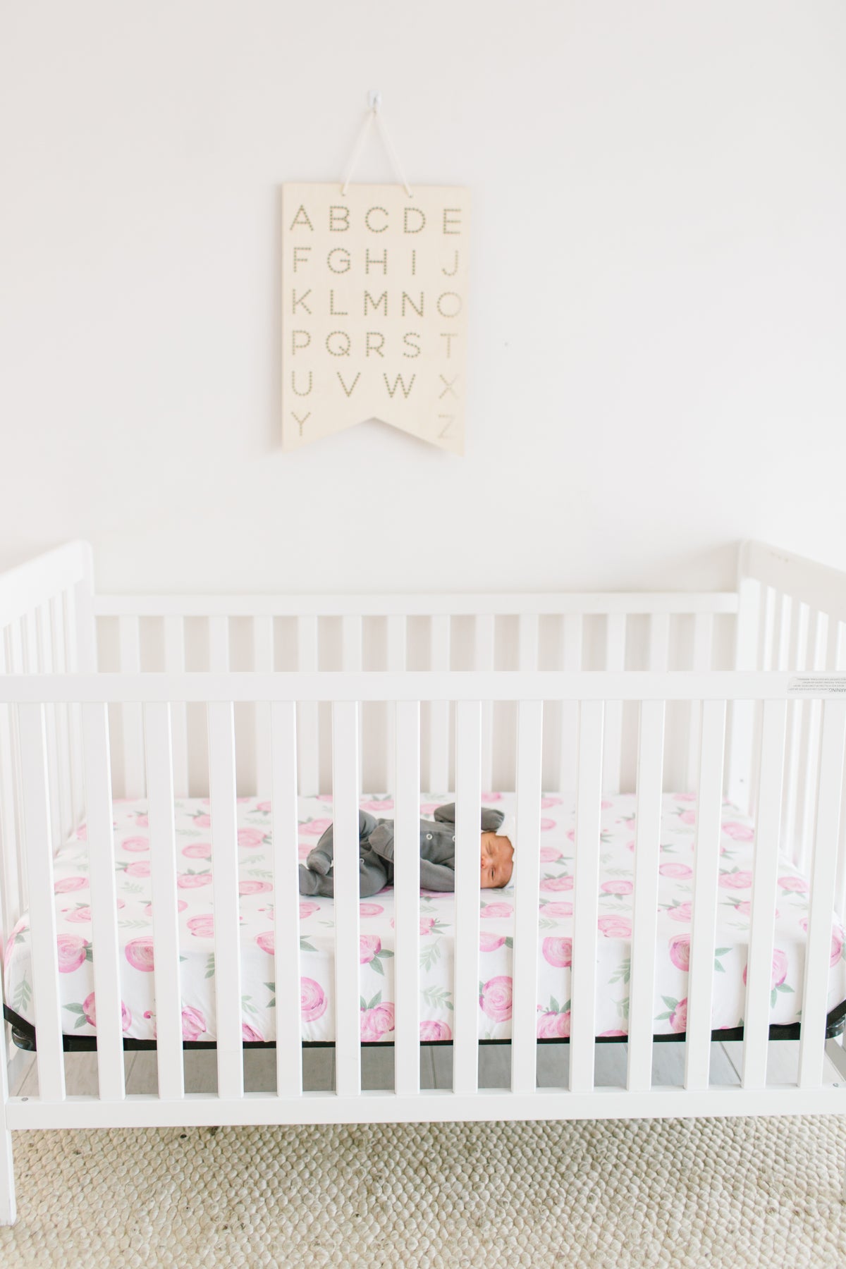 Premium Knit Fitted Crib Sheet - Grace