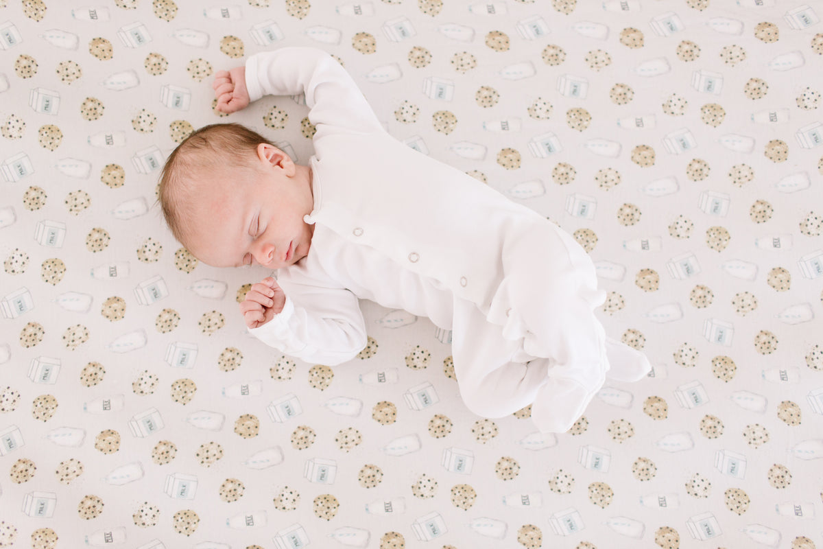 Premium Knit Fitted Crib Sheet - Chip
