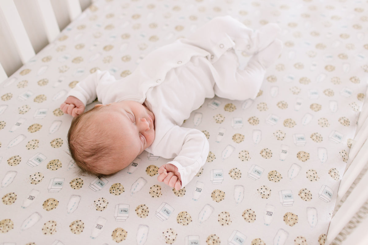 Premium Knit Fitted Crib Sheet - Chip