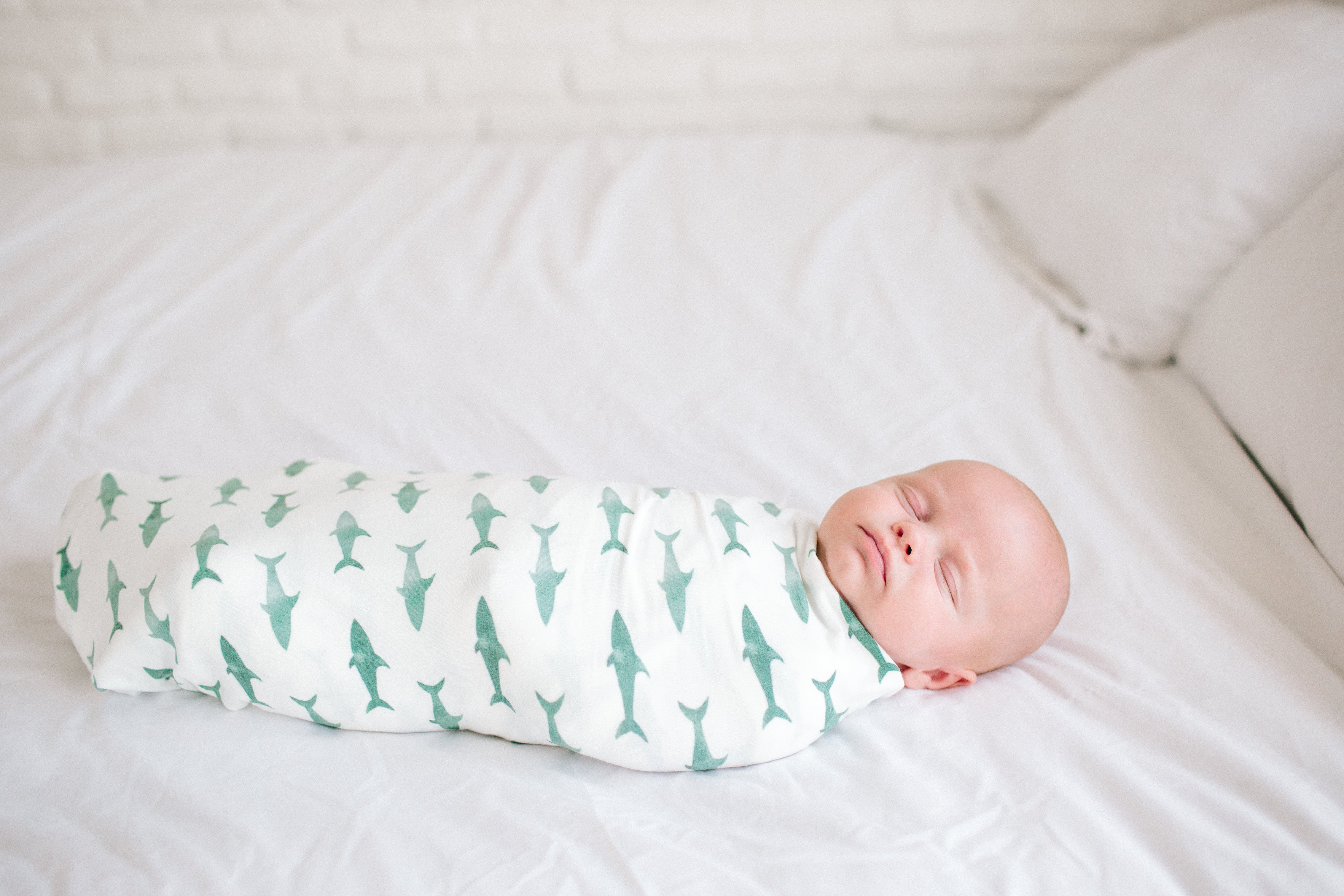 Knit Swaddle Blanket - Pacific
